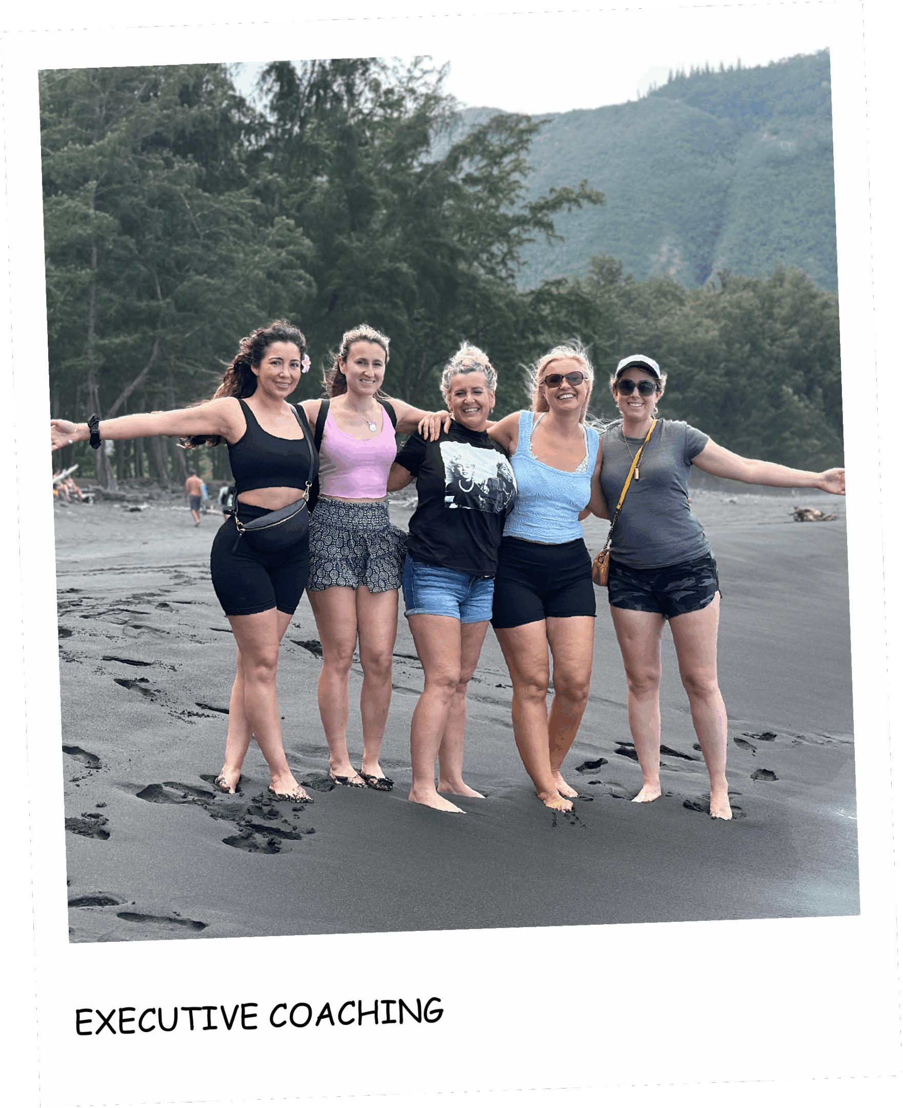 a group of friends in Hawaii on the beach